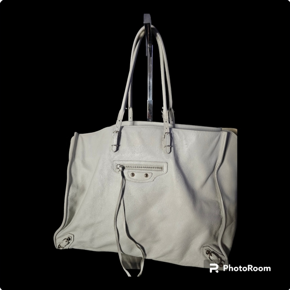 Balenciaga Light Grey Papier A4 Zipper Tote